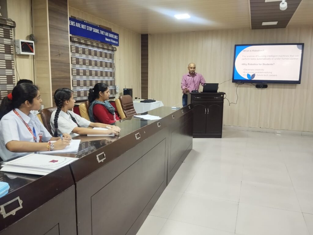 Robotics in education, Artificial Intelligence for students, Machine Learning in schools, coding for kids, logic building, AI in education, future of technology, responsible AI, robotics workshops India, Army Public School AI session.